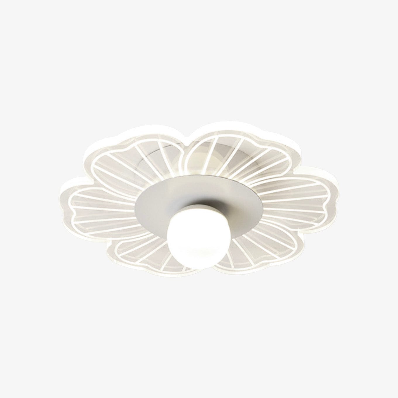 Modern LED Flower-Shaped Ceiling Light - Majesty White / Chaude Norenza