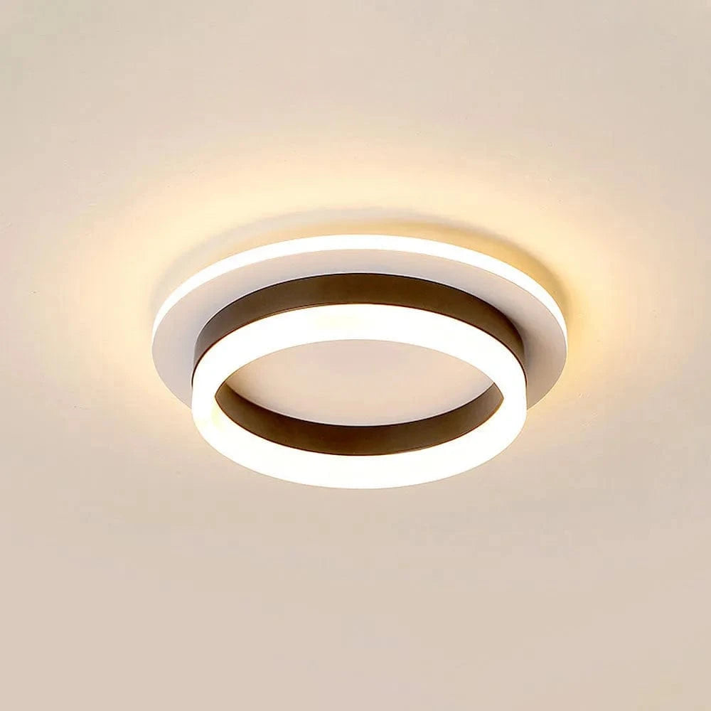 Modern LED Indoor Ceiling Light for Hallways, Stairs, and More Black / Circle Norenza