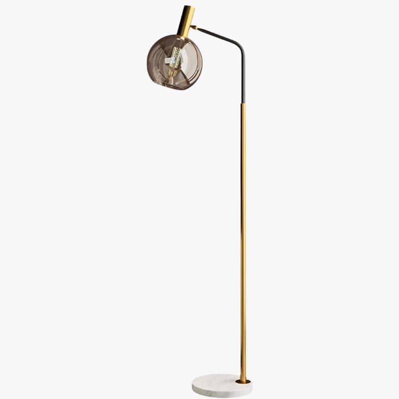 Modern LED Marble Floor Lamp with Adjustable Lighting Gold Norenza
