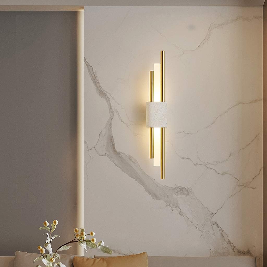 Modern LED Marble Wall Sconce for Loft Decor White Norenza