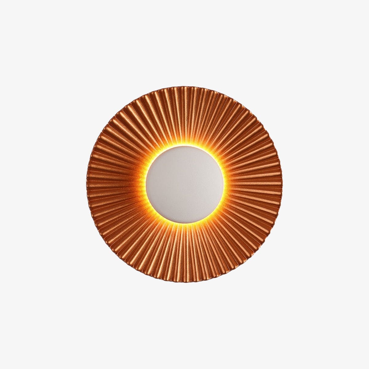 Modern LED Metal Sun-Shaped Wall Sconce Bronze Norenza