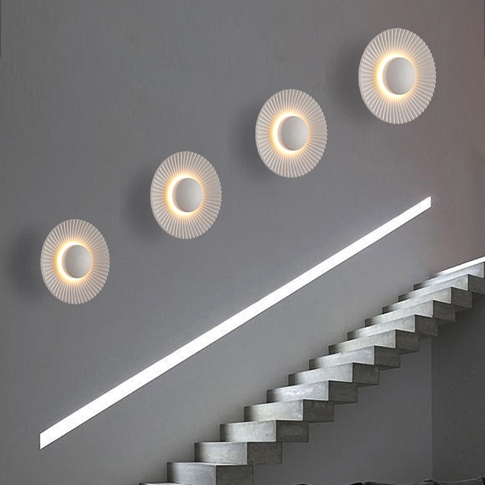 Modern LED Metal Sun-Shaped Wall Sconce Norenza