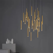 Modern LED Pendant Light for Villa, Loft, or Hotel 12 lights / Gold Norenza