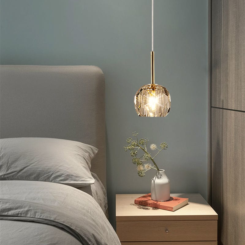Modern LED Pendant Light with Crystal Shade - Ansley Norenza
