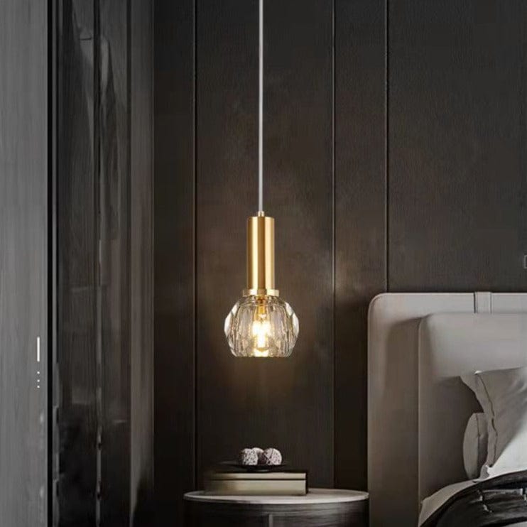 Modern LED Pendant Light with Crystal Shade - Ansley Norenza
