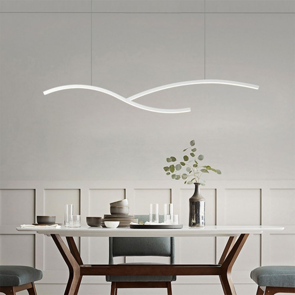 Modern LED Pendant Light with Hyperbolic Acrylic Shade Norenza