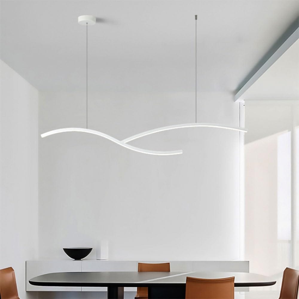 Modern LED Pendant Light with Hyperbolic Acrylic Shade Norenza