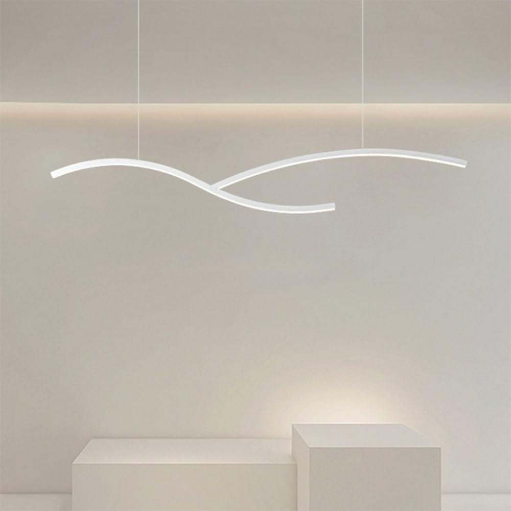 Modern LED Pendant Light with Hyperbolic Acrylic Shade Norenza