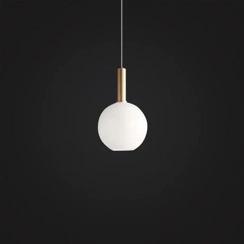 Modern LED Pendant Light with White Oval Shade and Gold Metal Loft Design B Norenza