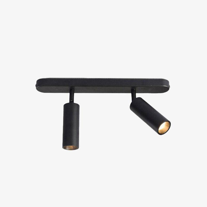 Modern LED Spot Light with Multiple Metal Cylinders Black Norenza