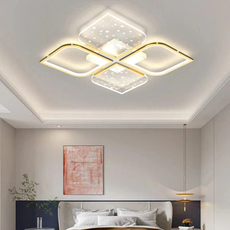 Modern LED Starry Sky Four-Leaf Grass Chandelier Norenza