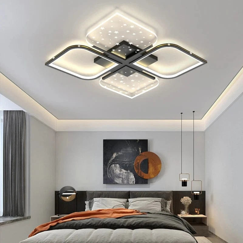 Modern LED Starry Sky Four-Leaf Grass Chandelier Norenza