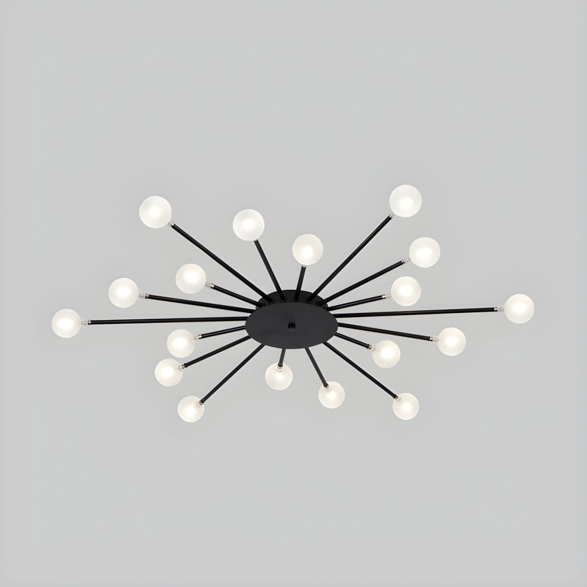 Modern LED Sun-Shaped Ceiling Light with Janira Beads Black Norenza