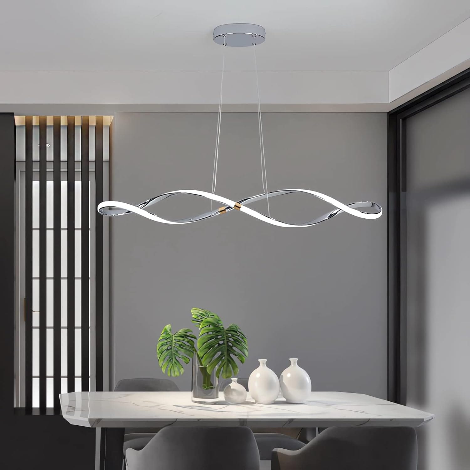 Modern LED Suspension Chandelier with Remote/App Control Norenza