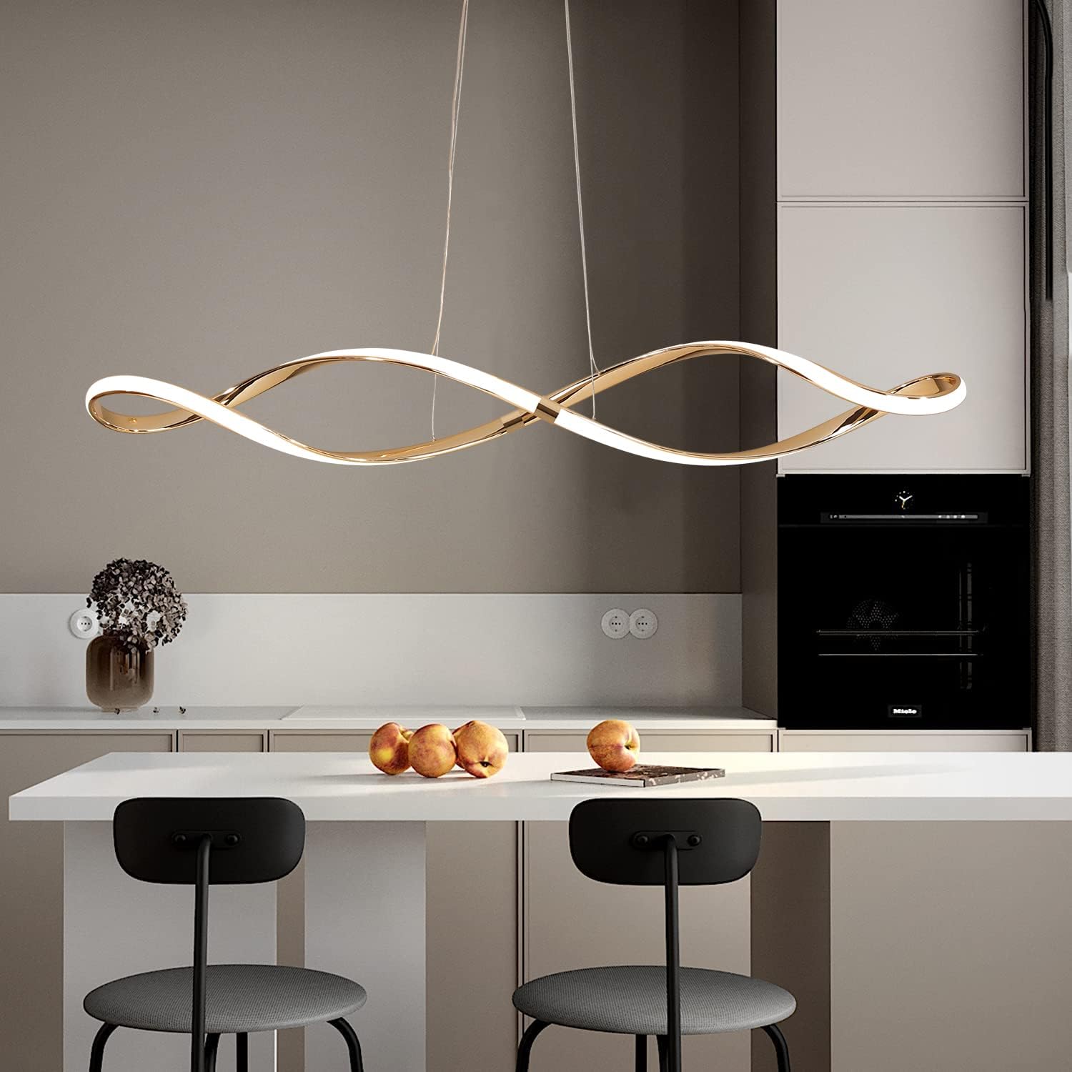 Modern LED Suspension Chandelier with Remote/App Control Norenza