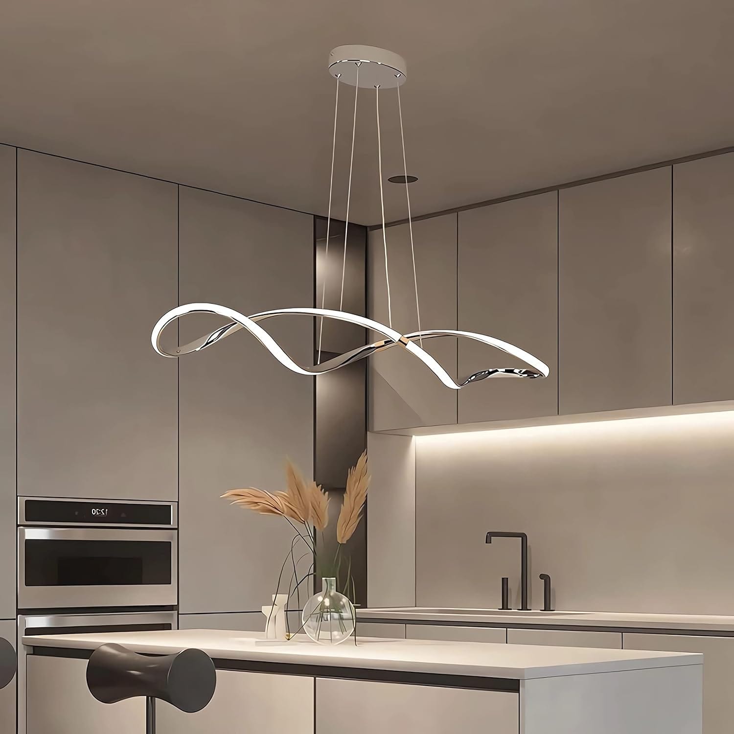 Modern LED Suspension Chandelier with Remote/App Control Norenza