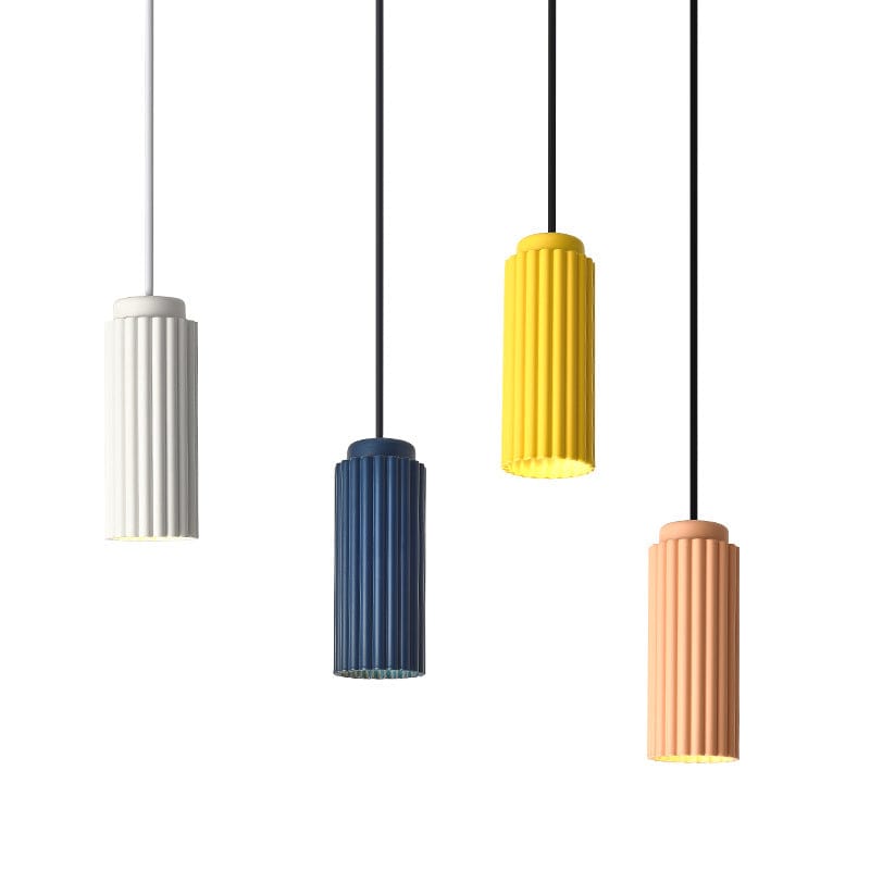 Modern LED Suspension Light with Colorful Tube Shade Kinna Norenza