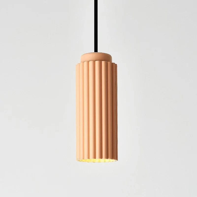Modern LED Suspension Light with Colorful Tube Shade Kinna Pink Norenza