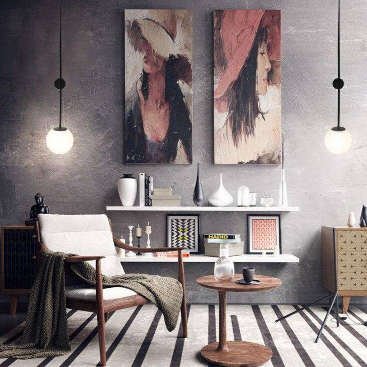 Modern LED Wall Sconce with Gold Tube and White Glass Ball Norenza