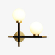 Modern LED Wall Sconce with Metal Bars and Glass Balls 2 lights / Left Norenza