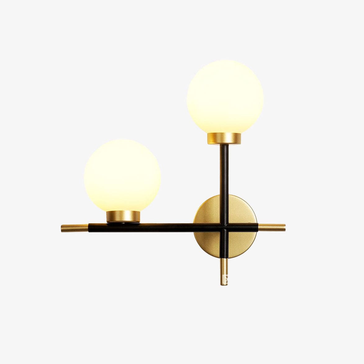 Modern LED Wall Sconce with Metal Bars and Glass Balls 2 lights / Right Norenza