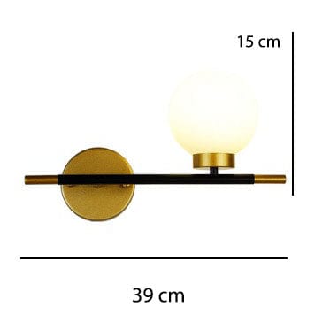 Modern LED Wall Sconce with Metal Bars and Glass Balls Norenza