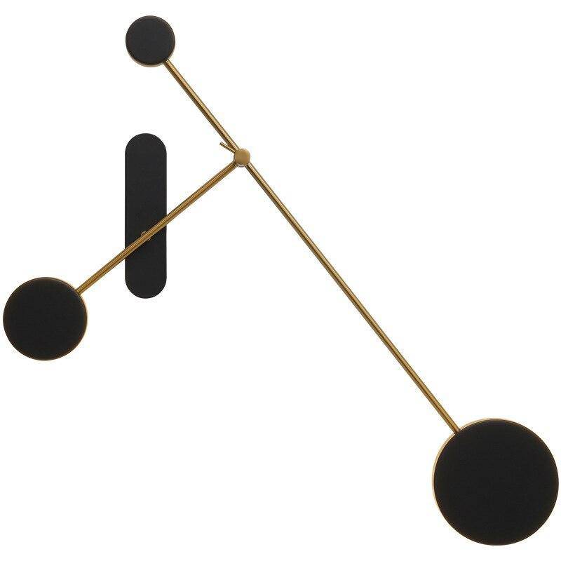 Modern LED Wall Sconce with Multiple Black Discs for Loft Norenza