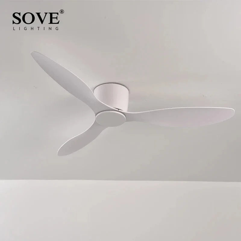 Modern Low-Profile 30W DC Ceiling Fan with Remote Control White / 42" Norenza