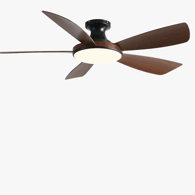 Modern Low Profile Ceiling Fan with LED Light and Remote Control Norenza
