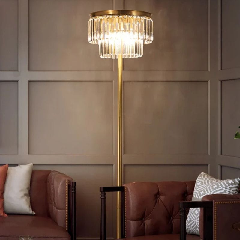 Modern Luxury Copper Crystal Desk Lamp Norenza