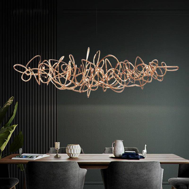 Modern Luxury LED Chandelier Design Rose gold Norenza