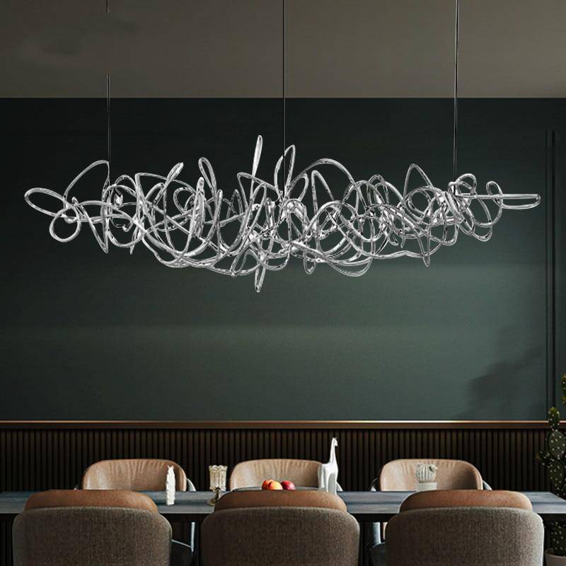 Modern Luxury LED Chandelier Design Silver Norenza