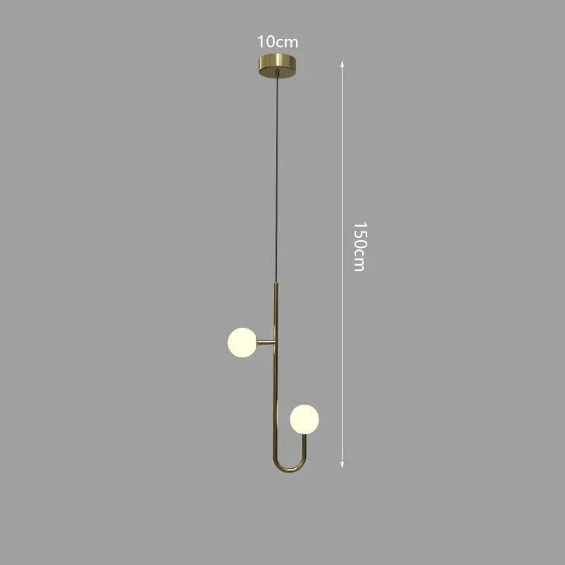 Modern Luxury Spiral Staircase LED Ceiling Chandelier Black / 2 lights Norenza