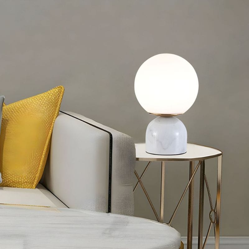 Modern Marble Globe Table Lamp – Minimalist LED Design Norenza