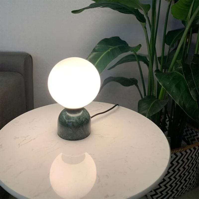 Modern Marble Globe Table Lamp – Minimalist LED Design Norenza