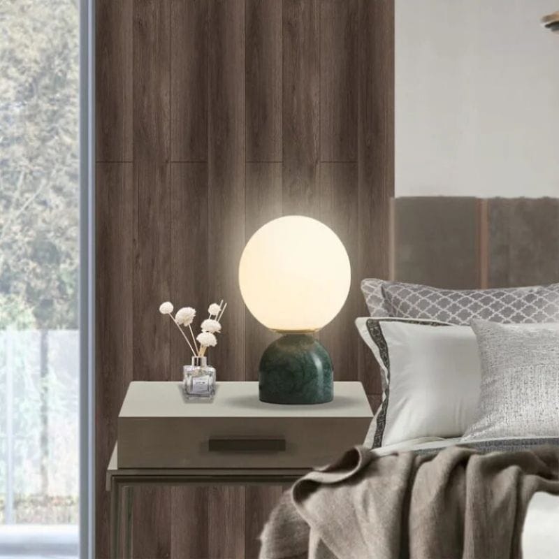 Modern Marble Globe Table Lamp – Minimalist LED Design Norenza