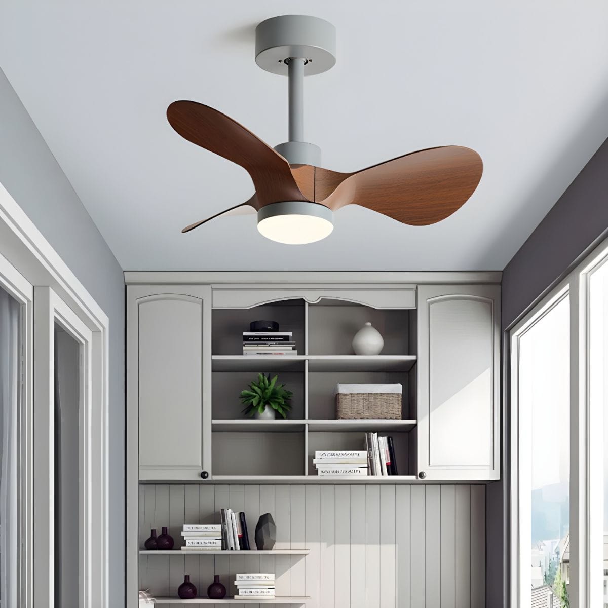 Modern Mini Ceiling Fan with Lights for Kids Norenza