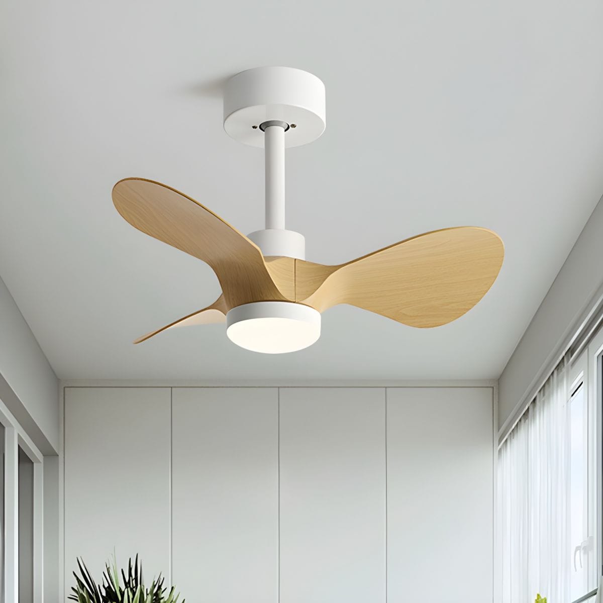 Modern Mini Ceiling Fan with Lights for Kids Norenza