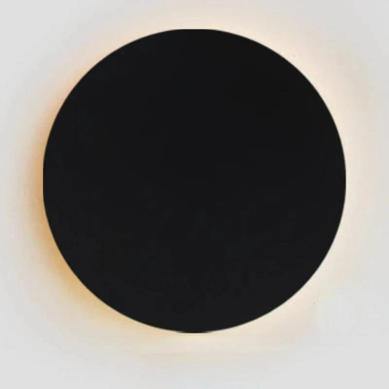 Modern Minimalist Colorful Iron LED Wall Sconce Black / D20cm Norenza