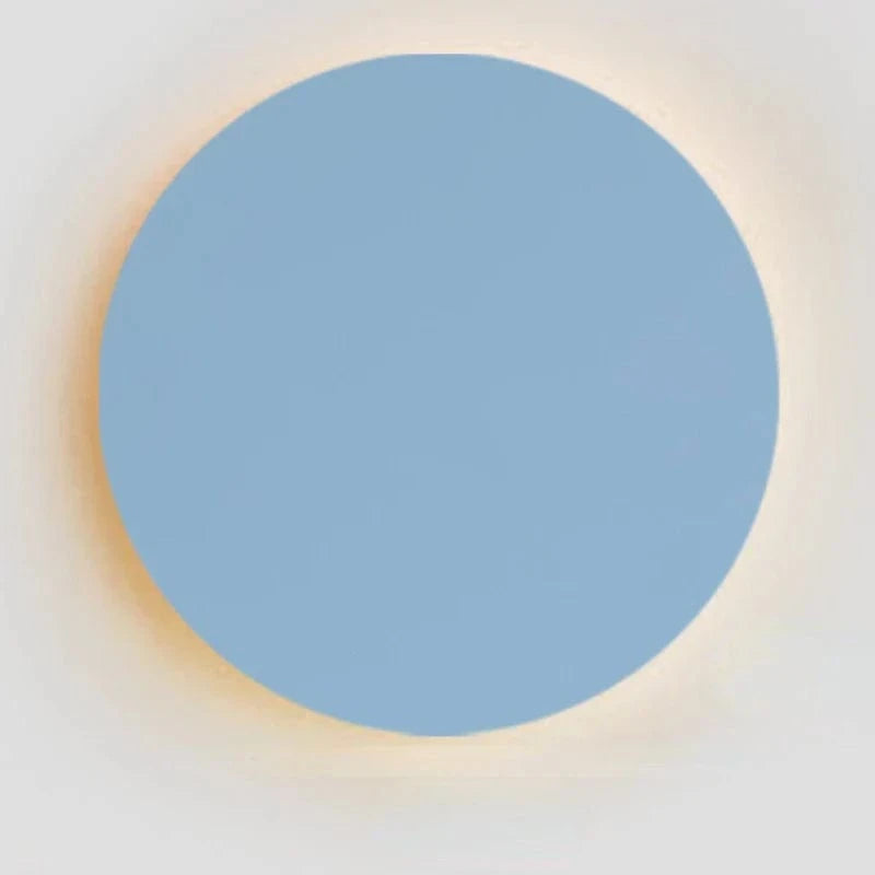 Modern Minimalist Colorful Iron LED Wall Sconce Blue / D20cm Norenza