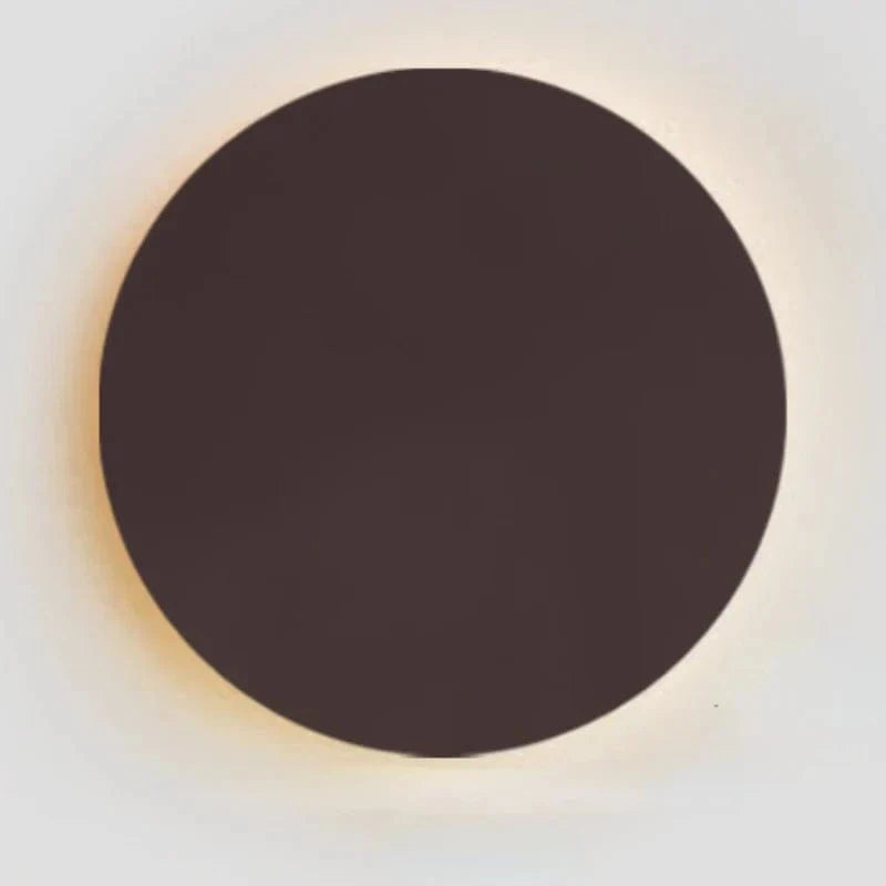 Modern Minimalist Colorful Iron LED Wall Sconce Brown / D20cm Norenza