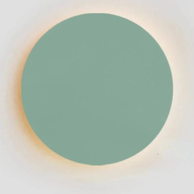 Modern Minimalist Colorful Iron LED Wall Sconce Green / D20cm Norenza