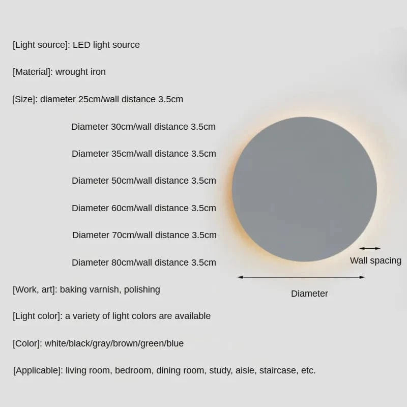 Modern Minimalist Colorful Iron LED Wall Sconce Norenza