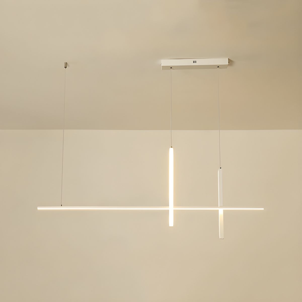 Modern Minimalist Dimmable Black LED Pendant Light for Dining Room Kitchen Bar White / 39" (100 cm) Norenza