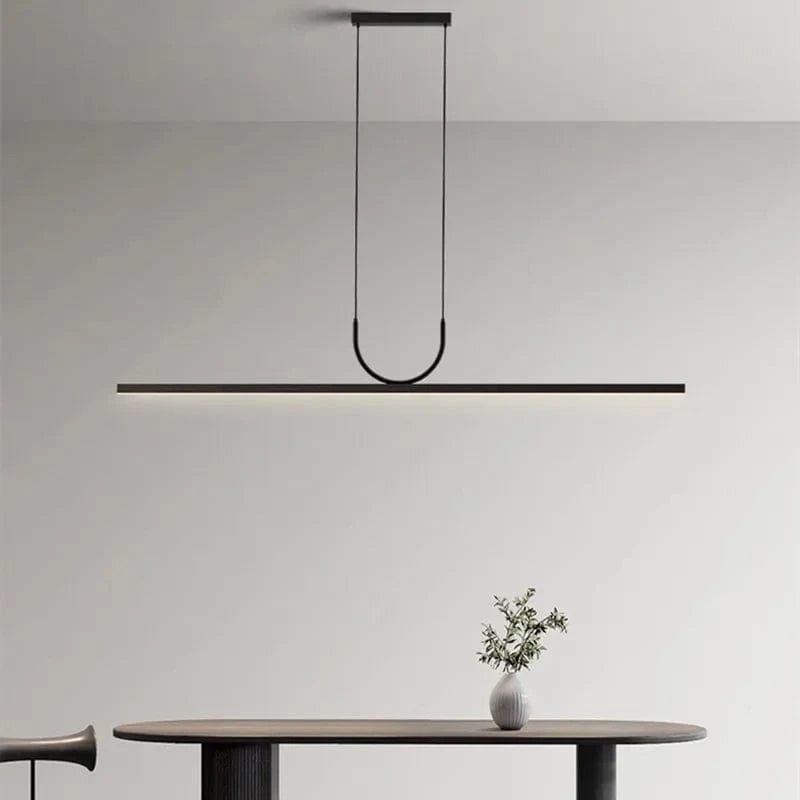 Modern Minimalist LED Chandelier for Home Decor Black Norenza