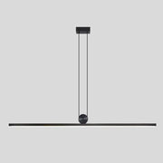 Modern Minimalist LED Pendant Lights for Living Room, Dining Room, Kitchen - Black Chandelier Home Decor 39.4" (100 cm) Norenza