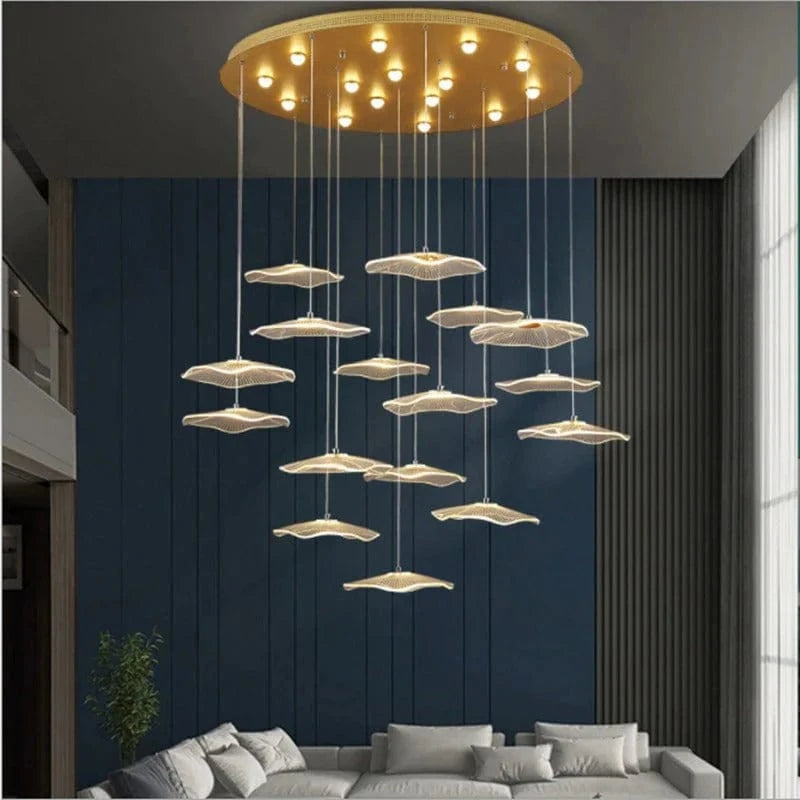Modern Minimalist Luxury Creative Spiral Staircase 16 lights Norenza