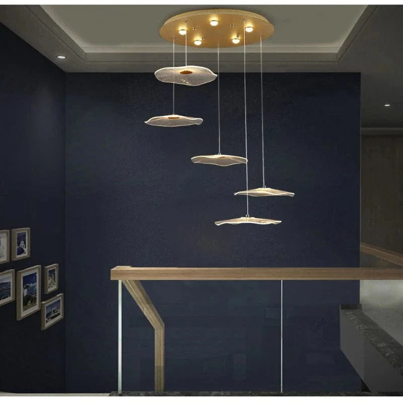 Modern Minimalist Luxury Creative Spiral Staircase 5 lights Norenza