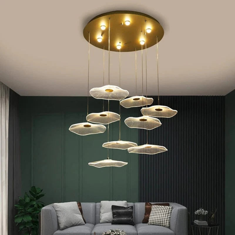 Modern Minimalist Luxury Creative Spiral Staircase 9 lights Norenza
