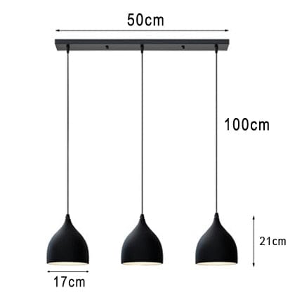 Modern Minimalist Metal LED Pendant Light Willo Black / 3 set Norenza